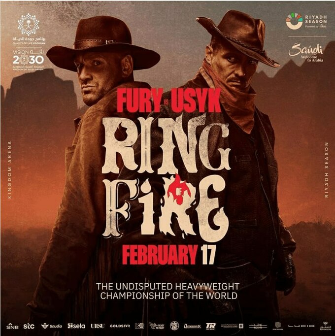 ФОТО. Организатор боя Усик – Фьюри опубликовал огненный постер к поединку