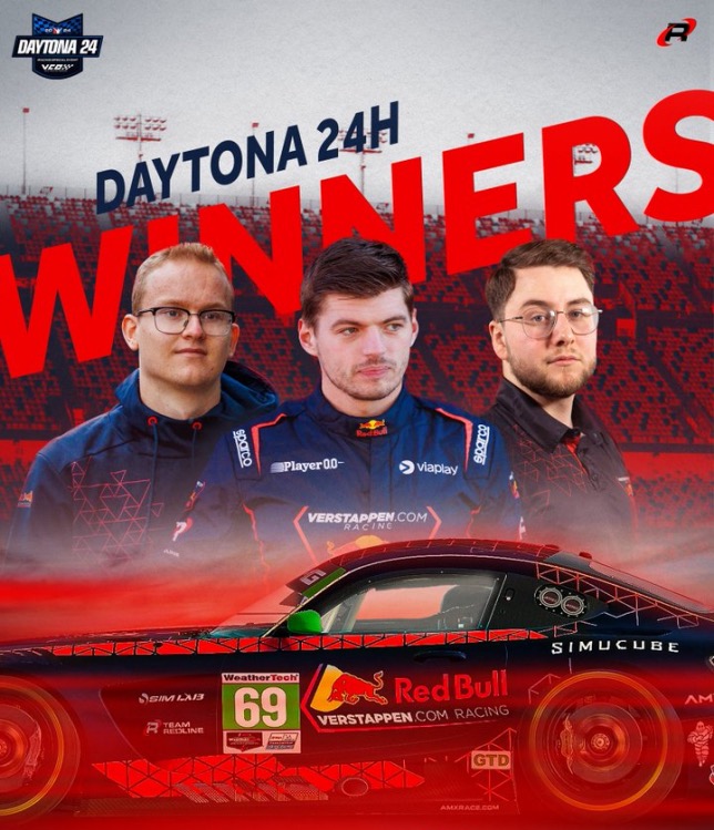 Ферстаппен выиграл виртуальный марафон в Дайтоне Ферстаппен выиграл виртуальный марафон в Дайтоне