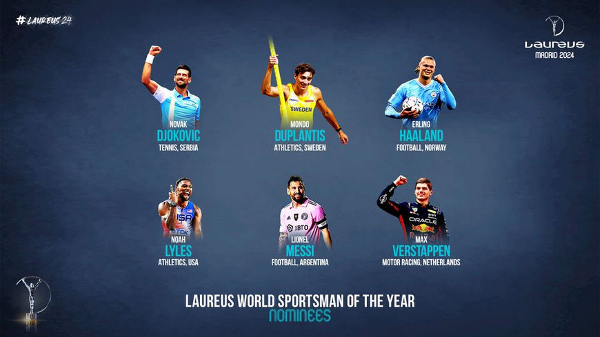 Теннисисты попали в число номинантов спортивной премии "Laureus World Sports Awards"