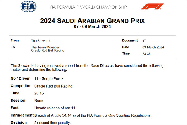 Двое гонщиков получили штрафные баллы Двое гонщиков получили штрафные баллы