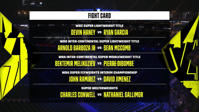 Где смотреть онлайн шоу в Нью-Йорке: Девин Хейни – Райан Гарсия