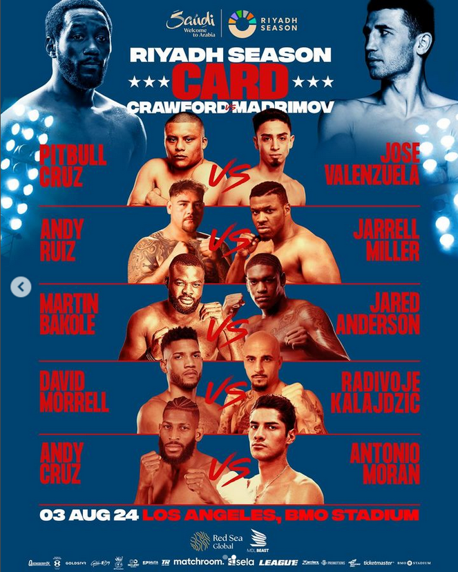 ФОТО. Кроуфорд и возвращение Руиса. Все бои большого вечера бокса в США ФОТО. Кроуфорд и возвращение Руиса. Все бои большого вечера бокса в США