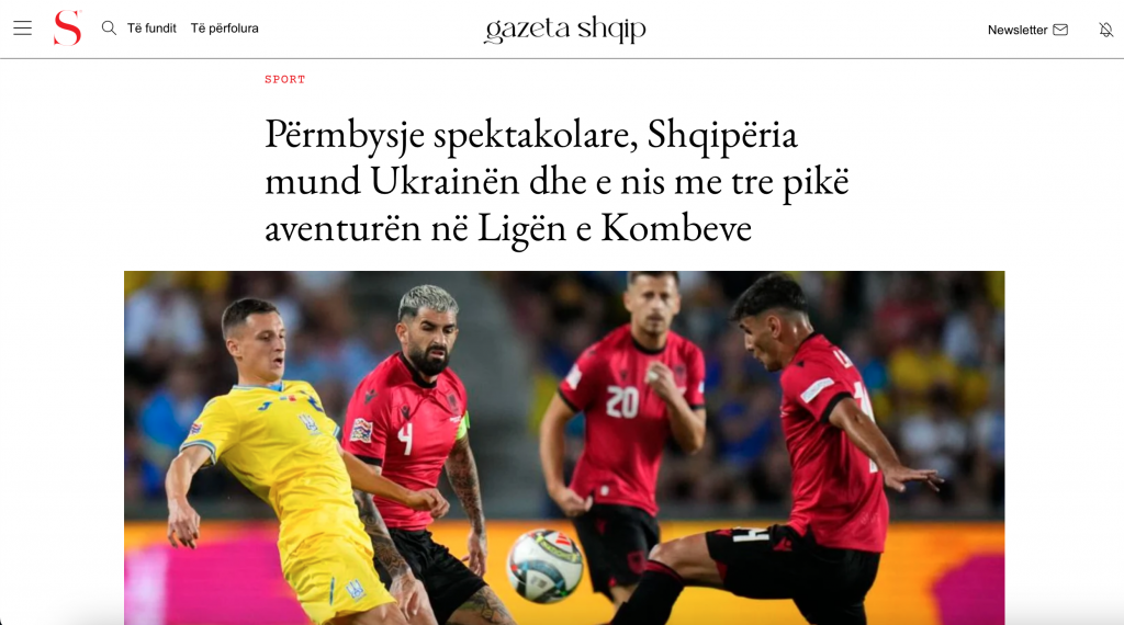 "Своей преданностью мы ошеломили украинцев в Праге". Украина – Албания. Обзор послематчевой албанской прессы