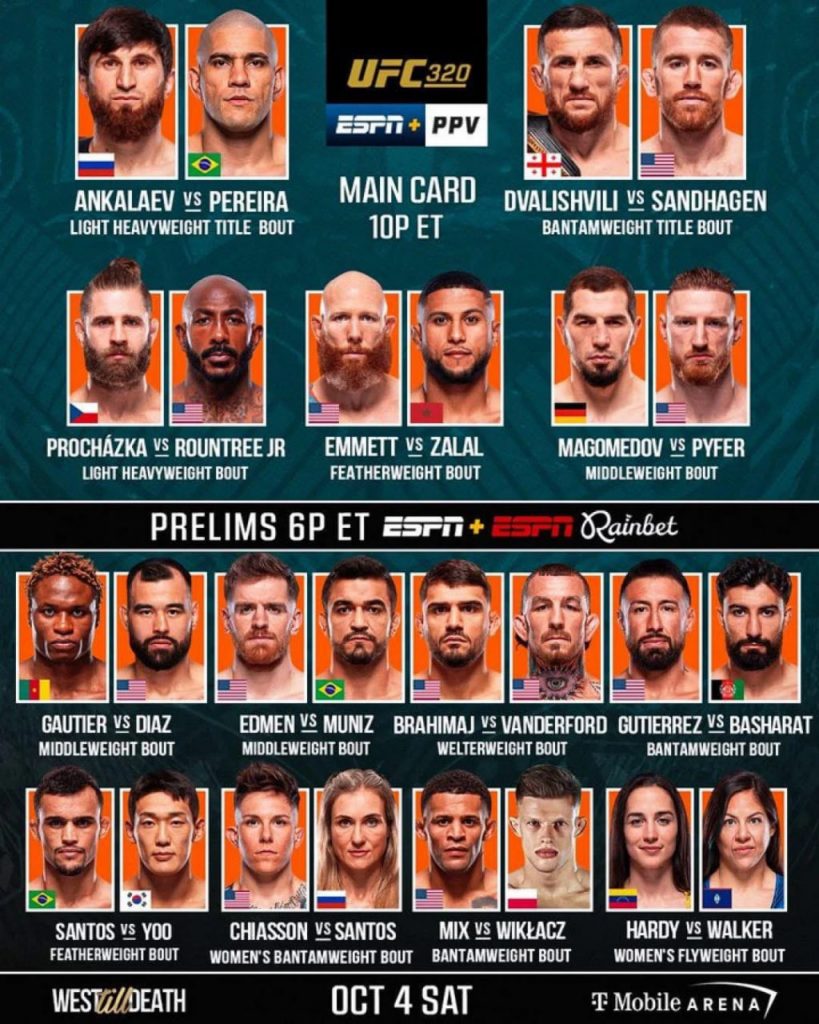 UFC 320: Реванш Перейра - где и когда смотреть трансляцию