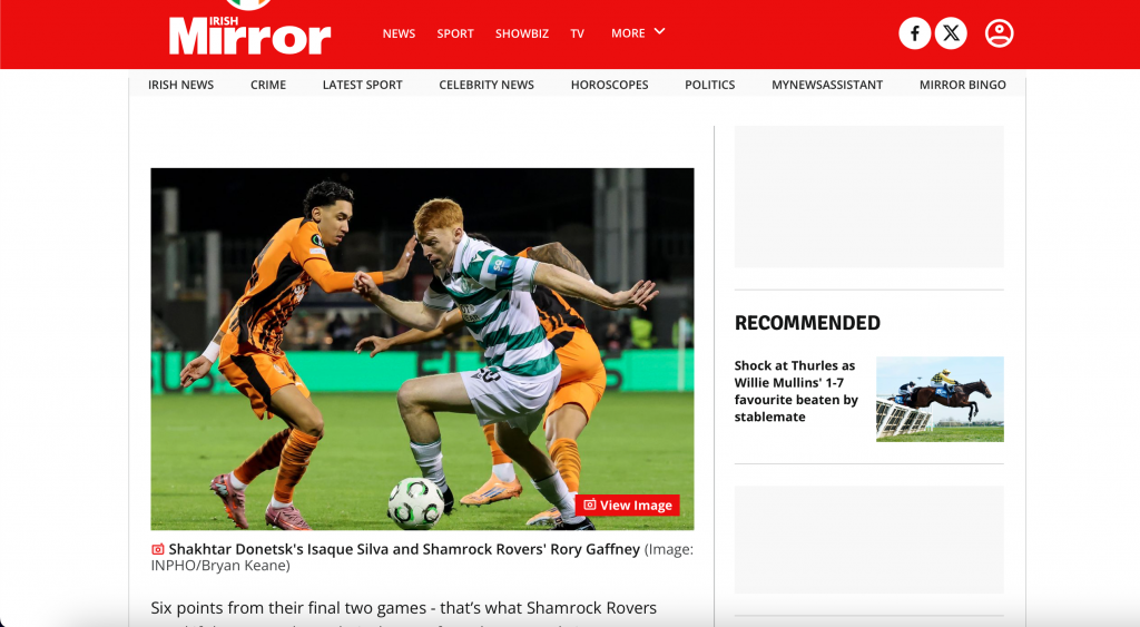 "Класс и сила дончан слишком высоки" Шемрок Роверс – Шахтер. Обзор послематчевой ирландской прессы