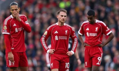 Ливерпуль разгромно проиграл Ноттингему 0:3 на Энфилде