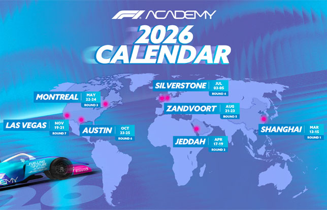 В F1 Academy представили календарь на 2026 год В F1 Academy представили календарь на 2026 год