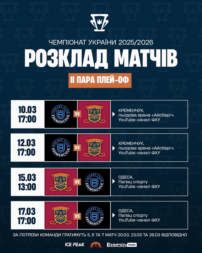 Стартует плей-офф чемпионата Украины. Известно расписание матчей