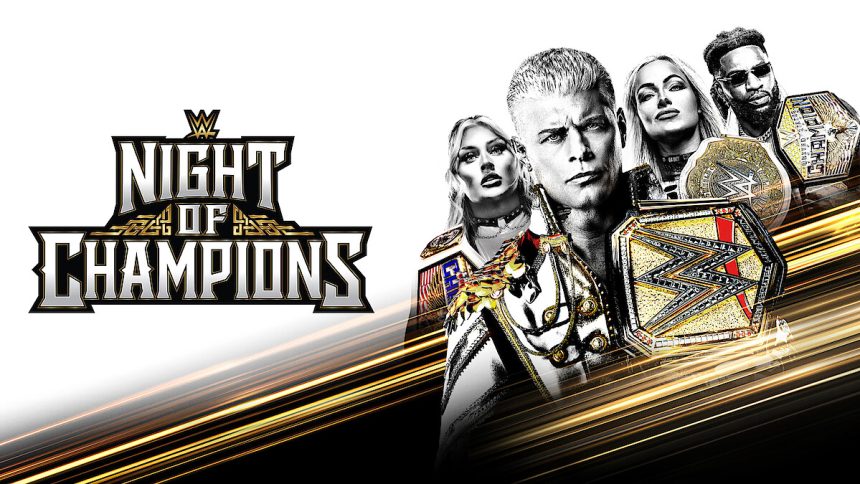 WWE Night of Champions 2026 пройдет 27 июня в Эр-Рияде. Полный кард шоу, время начала по Киеву, трансляция на Netflix и правила титульного боя Коди Роудса, Гюнтера и Сами Зейна.