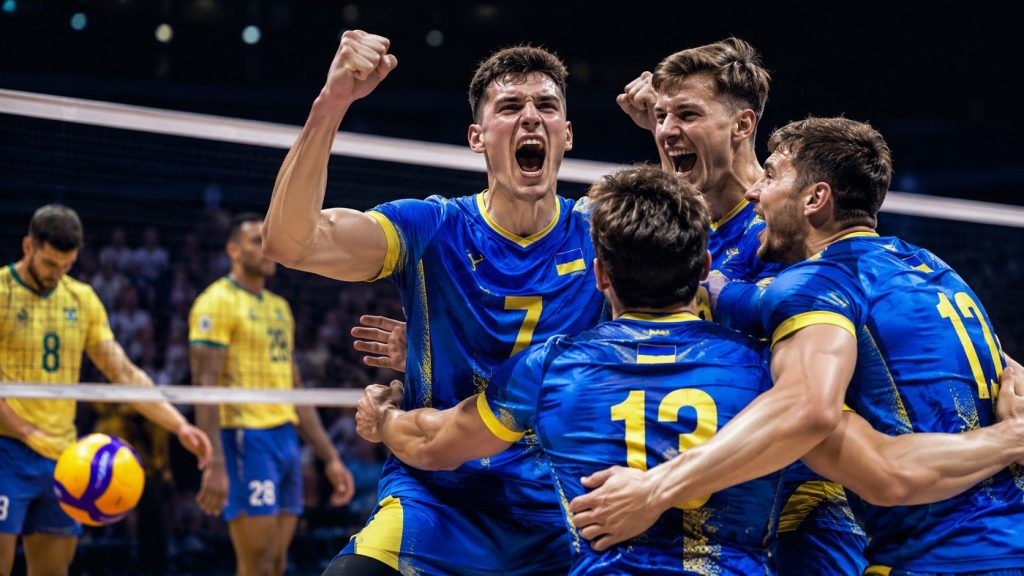 Украина впервые победила Бразилию в Лиге наций по волейболу со счётом 3:1