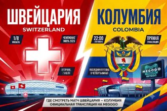 Швейцария — Колумбия: где смотреть прямую трансляцию матча 1/8 финала ЧМ-2026, во сколько начало встречи и на каком канале покажут игру. Все детали — в материале.
