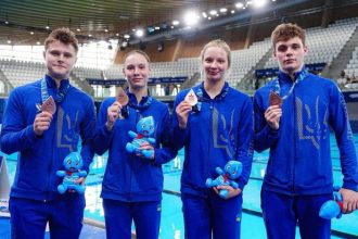 Сборная Украины по прыжкам в воду выиграла бронзу Евро-2026