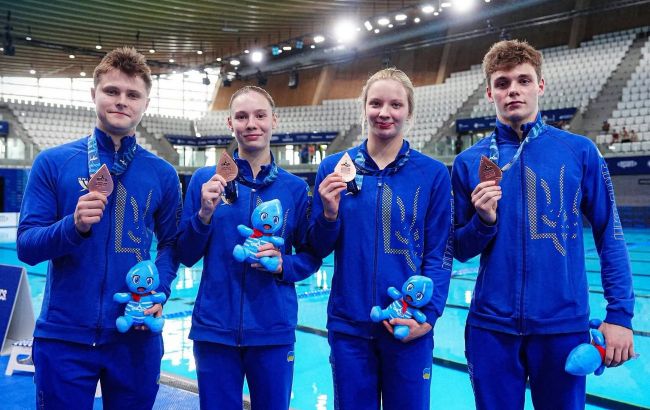 Сборная Украины по прыжкам в воду выиграла бронзу Евро-2026