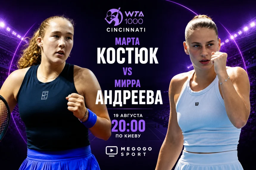 Костюк — Андреева: где смотреть онлайн матч WTA 1000