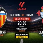 Валенсия – Сельта: составы и трансляция матча онлайн