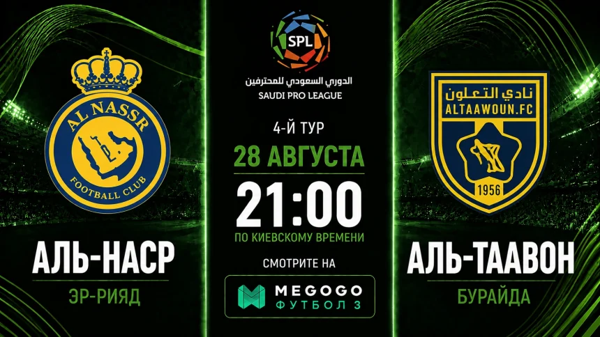 Аль-Наср – Аль-Таавон: где смотреть матч онлайн в Украине