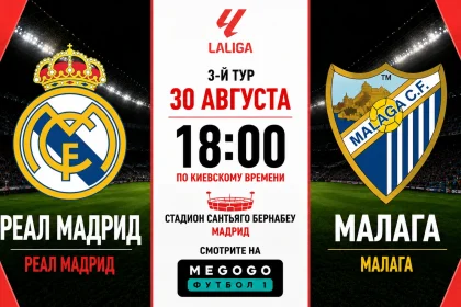 Реал Мадрид – Малага: составы, трансляция и время матча