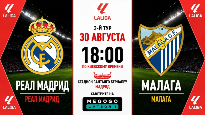 Реал Мадрид – Малага: составы, трансляция и время матча