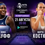 Гауфф — Костюк на WTA 1000: где смотреть онлайн
