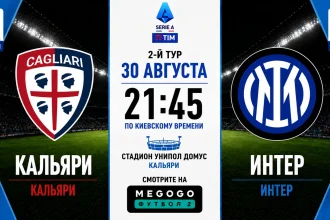 Кальяри - Интер: составы, трансляция и прогноз матча
