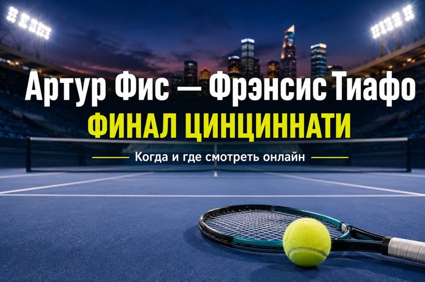 Артур Фис — Фрэнсис Тиафо: дата и время финала ATP Цинциннати 2026, где смотреть матч онлайн в Украине, трансляция и история встреч.