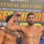 Итаума и Хргович устроили потасовку на взвешивании перед боем за пояс IBF: британец столкнул хорвата со сцены и получил пощечину. Детали конфликта и вес боксеров.