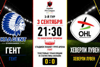 Гент — Хеверли Лувен: где смотреть матч онлайн