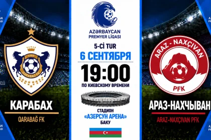 Карабах — Араз: где смотреть онлайн матч чемпионата Азербайджана