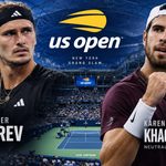 Александр Зверев и Карен Хачанов вышли в полуфинал US Open-2026. Матч состоится 11 сентября, немец ведет в личных встречах со счетом 6:3.