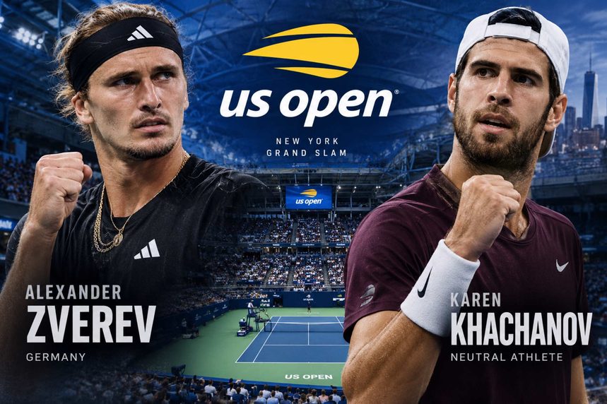 Александр Зверев и Карен Хачанов вышли в полуфинал US Open-2026. Матч состоится 11 сентября, немец ведет в личных встречах со счетом 6:3.