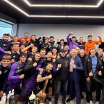 Футболисты «Эпицентра» празднуют выход в четвертьфинал Кубка Украины