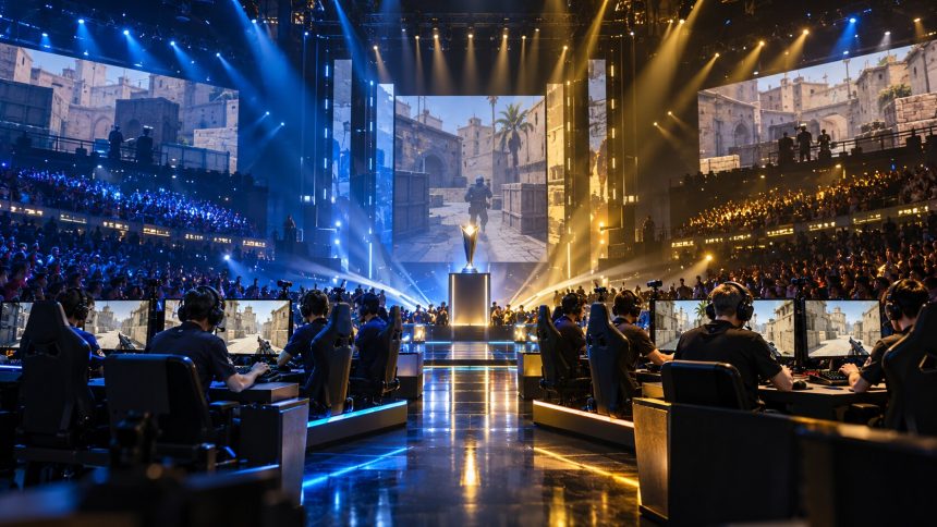 Киберспортивная арена перед матчем NAVI — Vitality на ESL Pro League Season 24