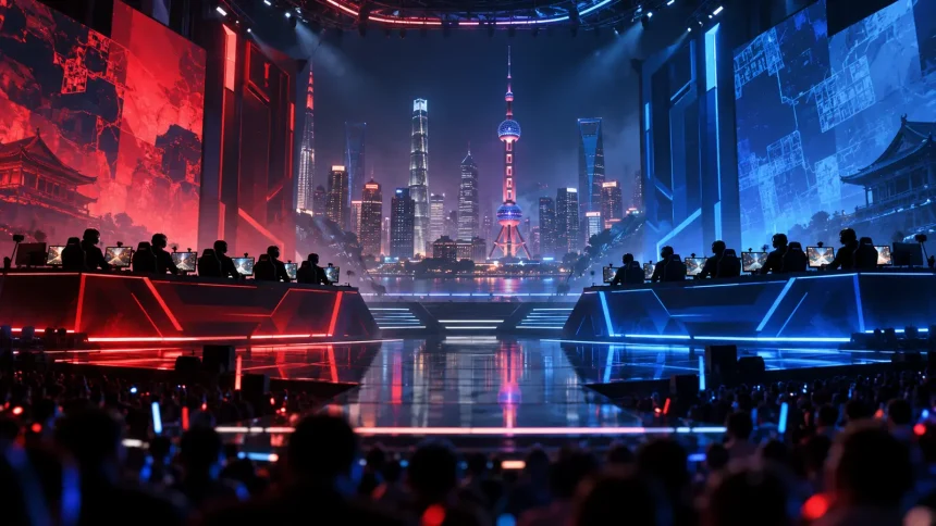 Киберспортивная арена перед матчем 100 Thieves — G2 на VALORANT Champions Shanghai 2026