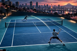 Концептуальная иллюстрация финала ATP 500 в Токио
