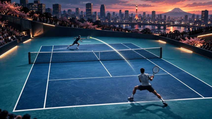 Концептуальная иллюстрация финала ATP 500 в Токио