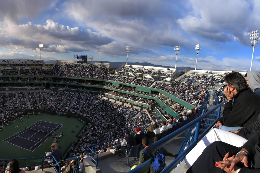 Стадион 1 теннисного комплекса Indian Wells Tennis Garden, где пройдет Итоговый турнир WTA 2026