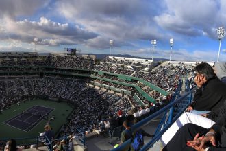 Центральный стадион Indian Wells Tennis Garden, где пройдет Итоговый турнир WTA 2026