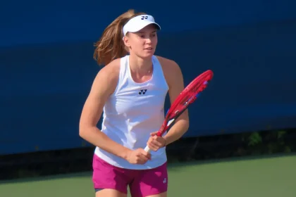 Елена Рыбакина на тренировке US Open 24 августа 2024 года — архив