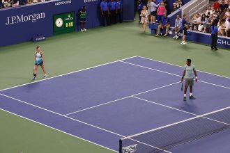 Элина Свитолина и Гаэль Монфис на US Open 2023