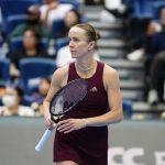 Элина Свитолина на корте турнира в Ухане