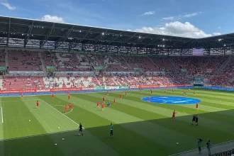 Архивный вид трибун WWK-Arena в Аугсбурге