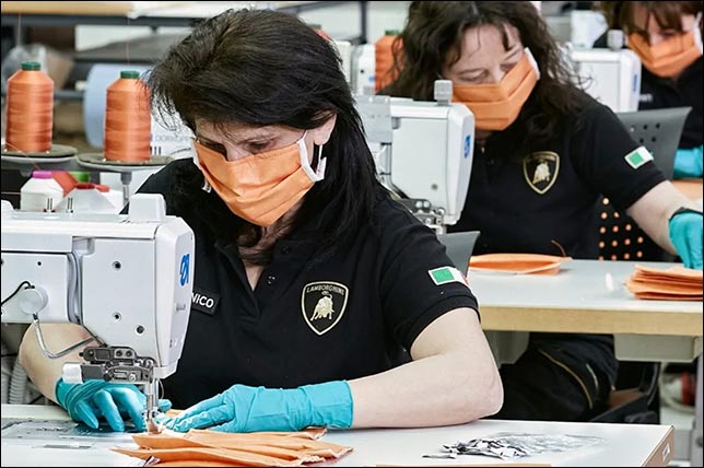 В Lamborghini шьют медицинские маски