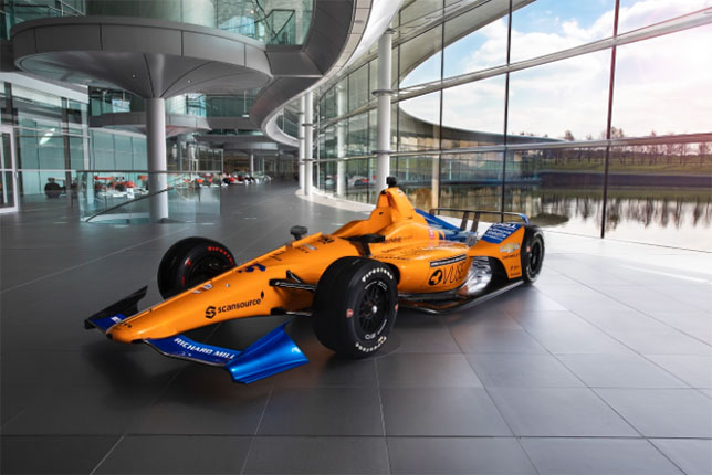 В McLaren представили раскраску машины для Indy 500