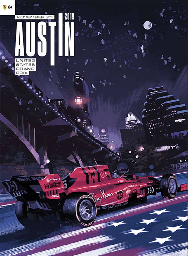 В Ferrari представили постер, посвящённый Гран При США