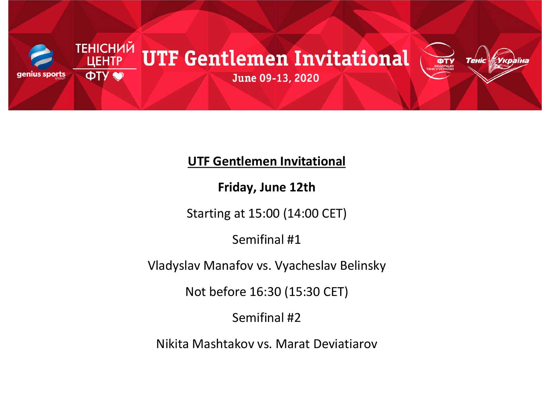 UTF Gentlemen Invitational в Ірпені: Визначилися півфінальні пари