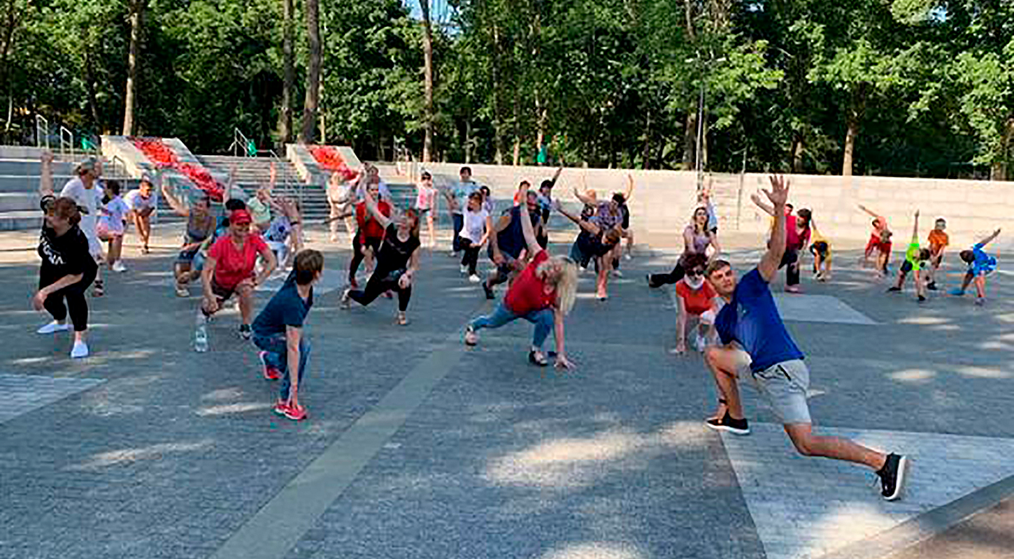 Богдан Наливайко провел спортивную тренировку на свежем воздухе 