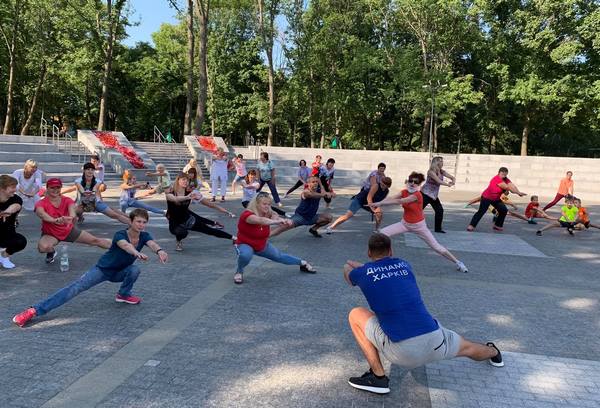 Богдан Наливайко провел спортивную тренировку на свежем воздухе 