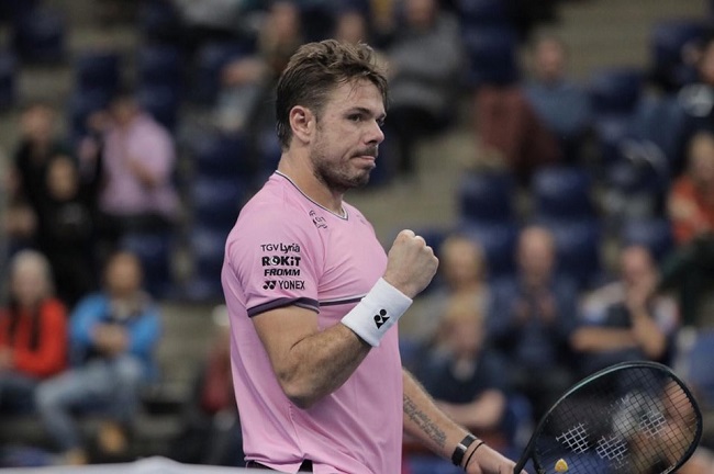 Антверпен. Вавринка с боями одолел Лопеса и дальше сыграет с Симоном