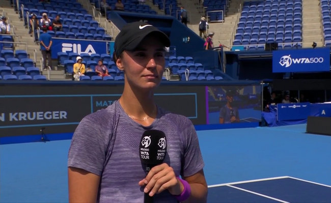 Ангелина Калинина: "Выиграть на центральном корте в первый день соревнований - это довольно особенный опыт"