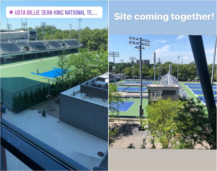 В Нью-Йорке готовят корты к проведению теннисных турниров В Нью-Йорке готовят корты к проведению теннисных турниров